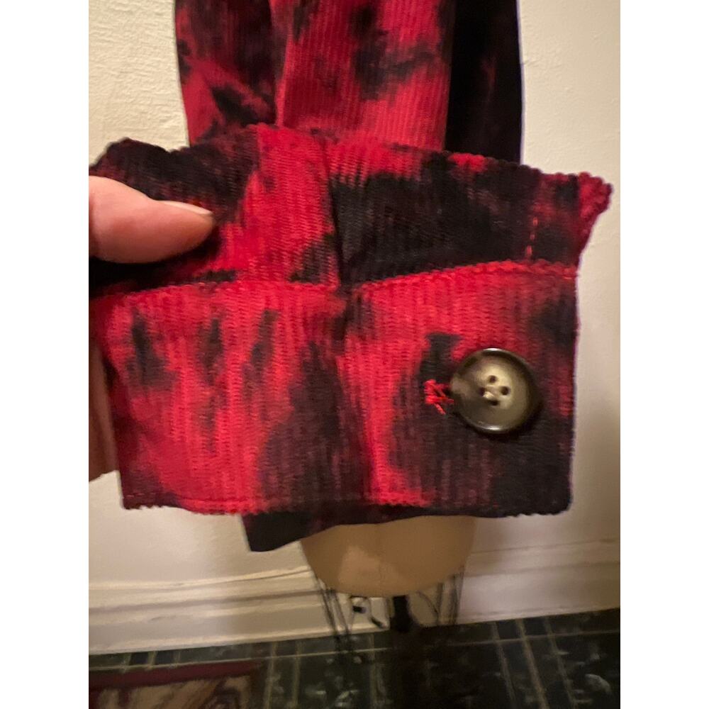 Woman’s Corduroy Tie Dye Button Down Shacket Jacket NWOT Size M - Picture 6 of 11